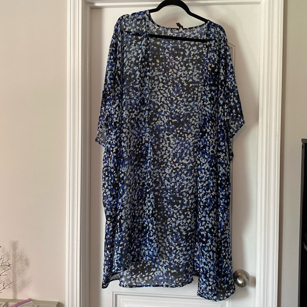 Sheer triangle cardigan